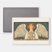 Vintager religiöser Engel Gebet mit Goldstars Magnet (Vorderseite/Rückseite)