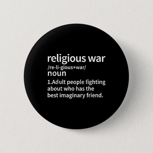 Vintager religiöser Krieg Definition Anti-religiös Button (Vorderseite)