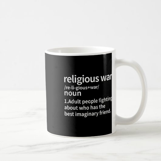 Vintager religiöser Krieg Definition Anti-religiös Kaffeetasse (Rechts)