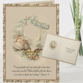 Vintager religiöser Taufjunge oder Mädchen Karte