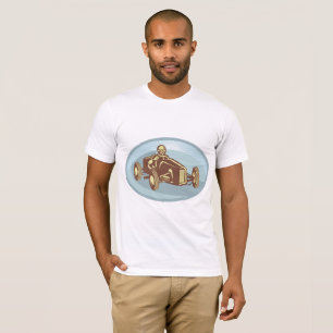Vintager Rennfahrer Klassische Motorsport Kunst T-Shirt