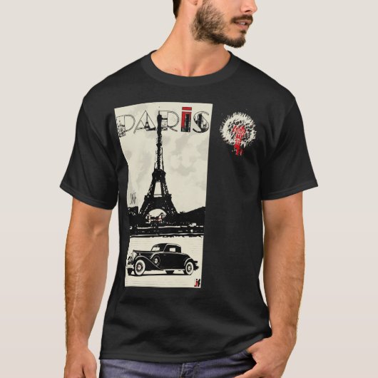 Vintager Rennwagen Europa Klassiker T-Shirt (Vorderseite)
