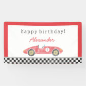 Vintager Rennwagen Geburtstag Banner (Horizontal)