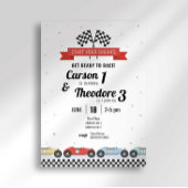 Vintager Rennwagen Geburtstagsfeier Einladung