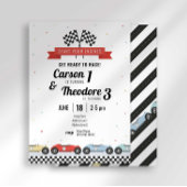 Vintager Rennwagen Geburtstagsfeier Einladung