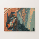 Vintager Rennwagen in Barcelona Puzzle (Horizontal)