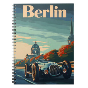 Vintager Rennwagen in Berlin Notizblock
