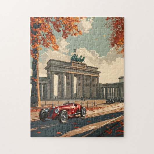 Vintager Rennwagen in Berlin Puzzle (Vertikal)