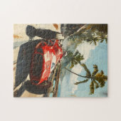 Vintager Rennwagen in der Karibik Puzzle (Horizontal)