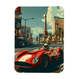 Vintager Rennwagen in Las Vegas Magnet