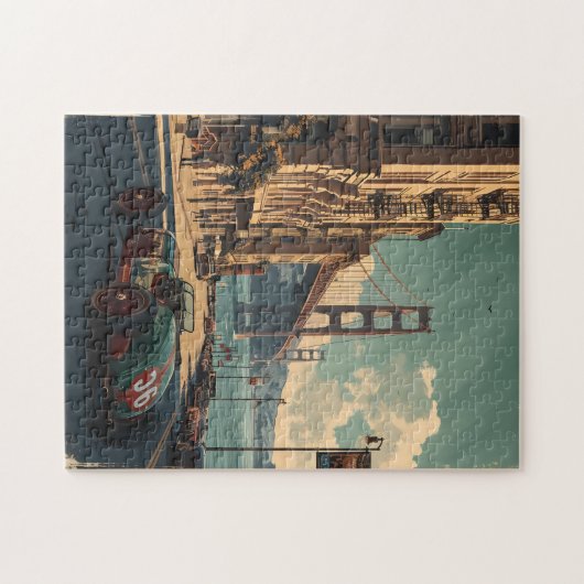 Vintager Rennwagen in San Francisco Puzzle (Horizontal)