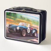 Vintager Rennwagen  Metall Brotdose (Vorderseite)