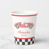 Vintager Rennwagen Pappbecher (Vorderseite)