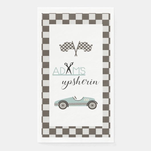 Vintager Rennwagen Serviette (Vorderseite)