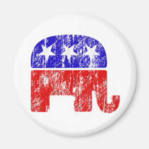 Vintager republikanischer Elefant GOP Magnet