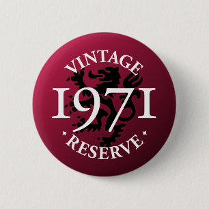 Vintager Reserve Pinback Knopf 1971 Button