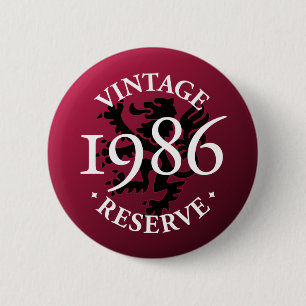 Vintager Reserve Pinback Knopf 1986 Button
