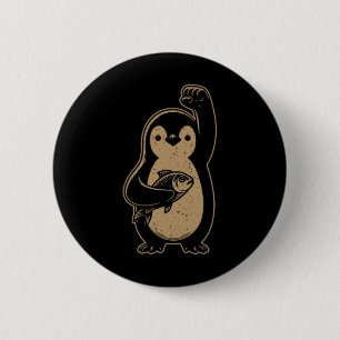 Vintager Resist-Pinguin-Aktivismus gegen Trump-Zöl Button