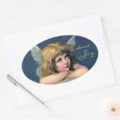 Vintager Restengel - Joy auswählen - Oval Stickers (Umschlag)
