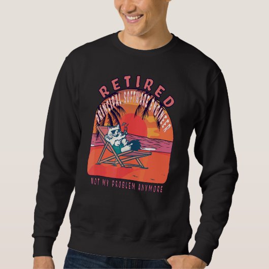 Vintager Retir des übermüdeten Hauptsoftwareingeni Sweatshirt (Vorderseite)
