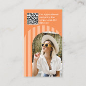 Vintager Retro-70er-Foto-Schminke Visitenkarte (Rückseite)