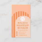 Vintager Retro-70er-Foto-Schminke Visitenkarte (Vorderseite)