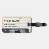 Vintager Retro-80er-Mixtape-Tag Gepäckanhänger (Rückseite horizontal)