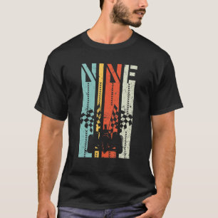 Vintager Retro 9 Jahre alter Rennwagen Geburtstag T-Shirt