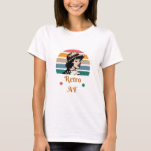 Vintager "Retro AF" Funny Shirt Rainbow