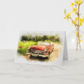 Vintager Retro alter klassischer Karte (Gelbe Blume)