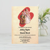 Vintager Retro Alter Pop Kunstvoll wandern Einladung (Stehend Vorderseite)