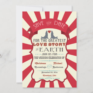 Vintager Retro-Ankündigung Datum freihalten Save The Date