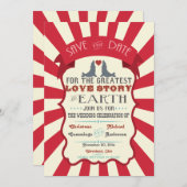 Vintager Retro-Ankündigung Datum freihalten Save The Date (Vorne/Hinten)