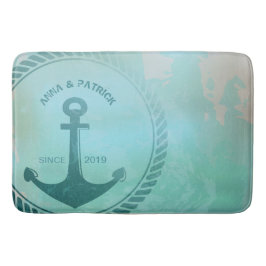 Vintager Retro aquamariner Badematte