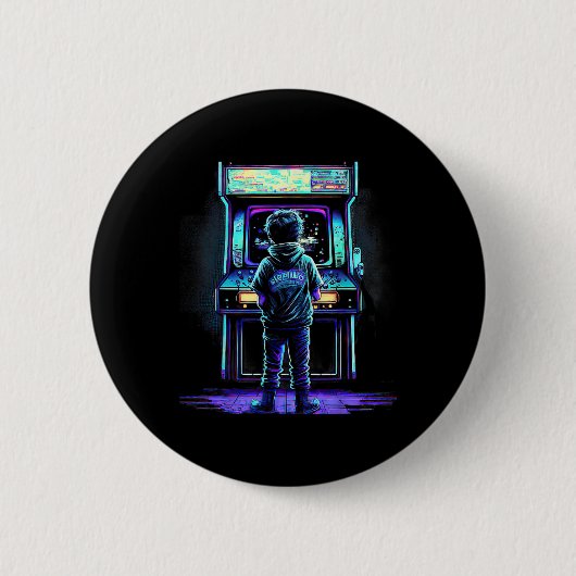 Vintager Retro-Arkade 3 des Videospiels Button (Vorderseite)