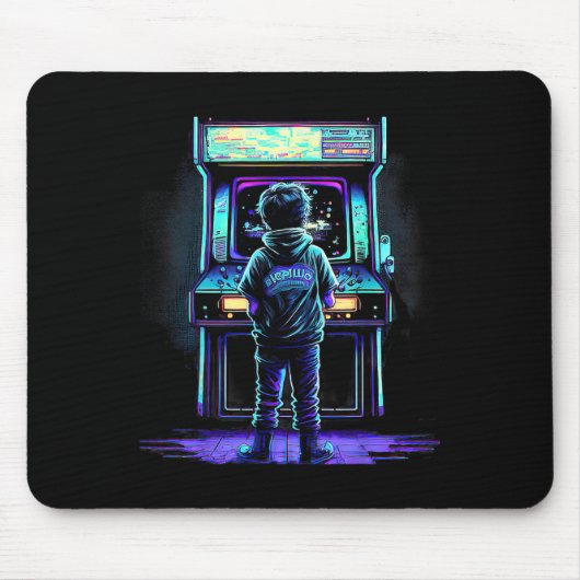 Vintager Retro-Arkade 3 des Videospiels Mousepad (Vorne)