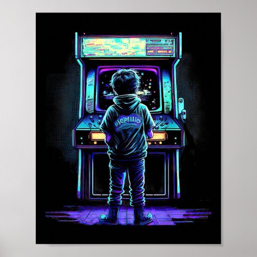 Vintager Retro-Arkade 3 des Videospiels Poster (Vorne)