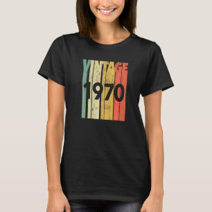 Vintager Retro aus dem Jahre 1970, klassischer Geb T-Shirt