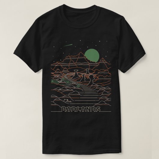 Vintager Retro Badlands Nationalpark Süd Dakota T-Shirt (Design vorne)