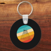 Vintager Retro Badminton Shuttle Player 1 Schlüsselanhänger (Vorderseite)