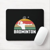 Vintager Retro Badminton Shuttle Player Mousepad (Mit Mouse)