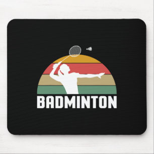 Vintager Retro Badminton Shuttle Player Mousepad