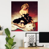 Vintager Retro Bär Fakten Button-up Girl Poster (Heimbüro)