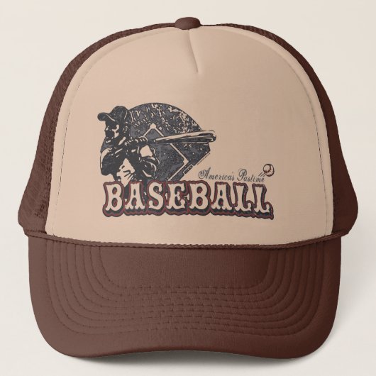 Vintager Retro Baseball-Gang durch Mudge Studios Truckerkappe (Vorderseite)