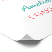 Vintager Retro Beach Junggeselinnen-Abschied Poster (Ecke)