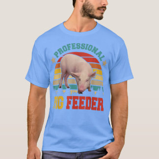 Vintager Retro-Beruflicher Schweinezuführung Funny T-Shirt