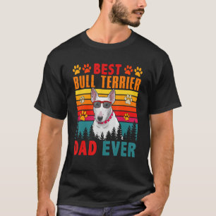 Vintager Retro Best Bull Terrier Vater je Niedlich T-Shirt