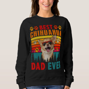 Vintager Retro Best Chihuahua Vater je Niedlicher Sweatshirt