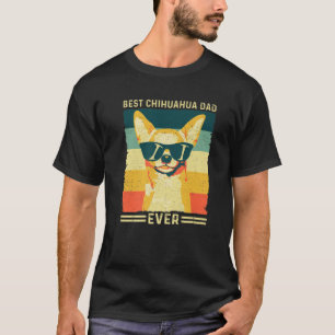 Vintager Retro Best Chihuahua Vater je Vatertag T-Shirt