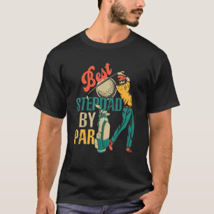 Vintager Retro Best Stepdad by Par Golf Player 1 T-Shirt